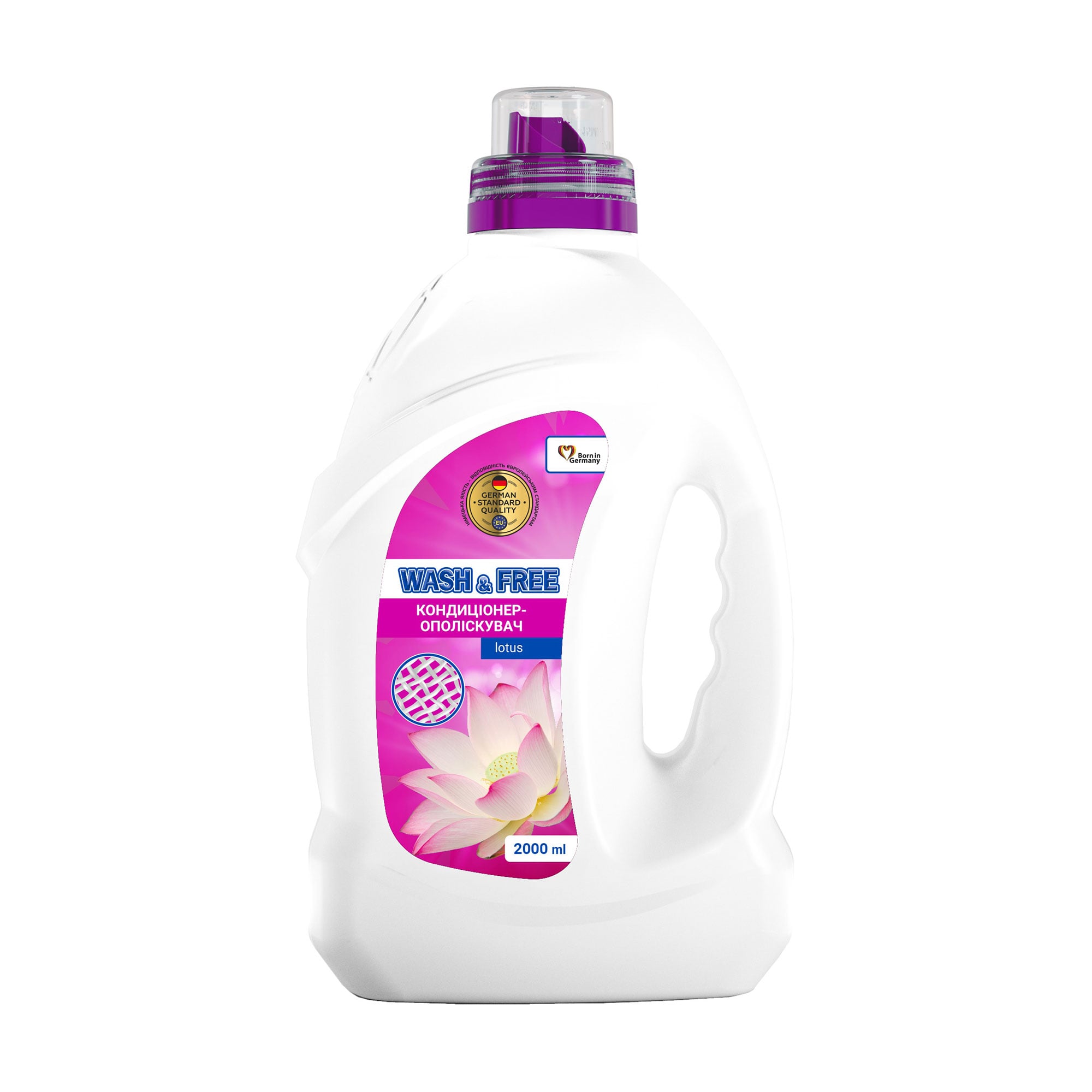 Уцінка! Концентрований пом`якшувач для тканин Wash &amp; Free Лотос, 2 л